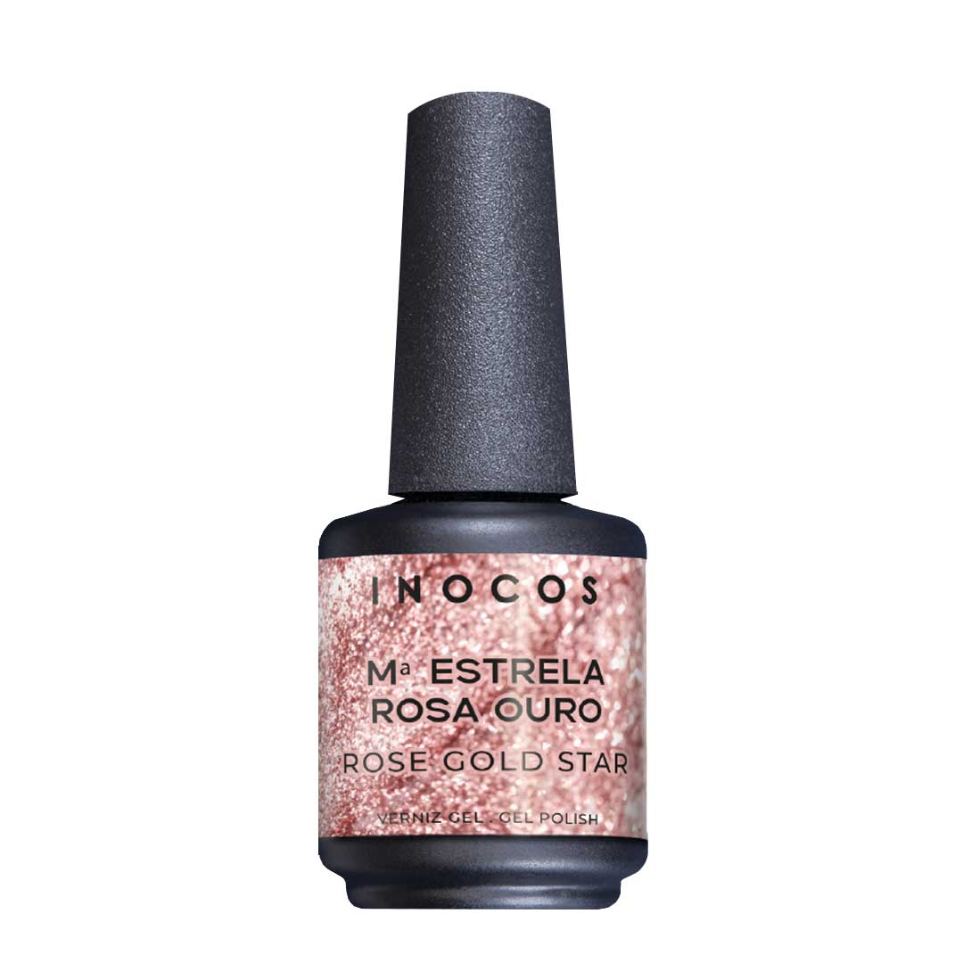 Inocos verniz gel maria estrela rosa ouro