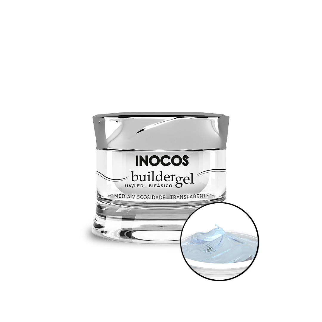 Inocos gel construção de unhas de gel média viscosidade transparente