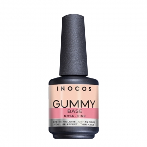 Inocos gummy base para unhas de gel rosa claro 15ml