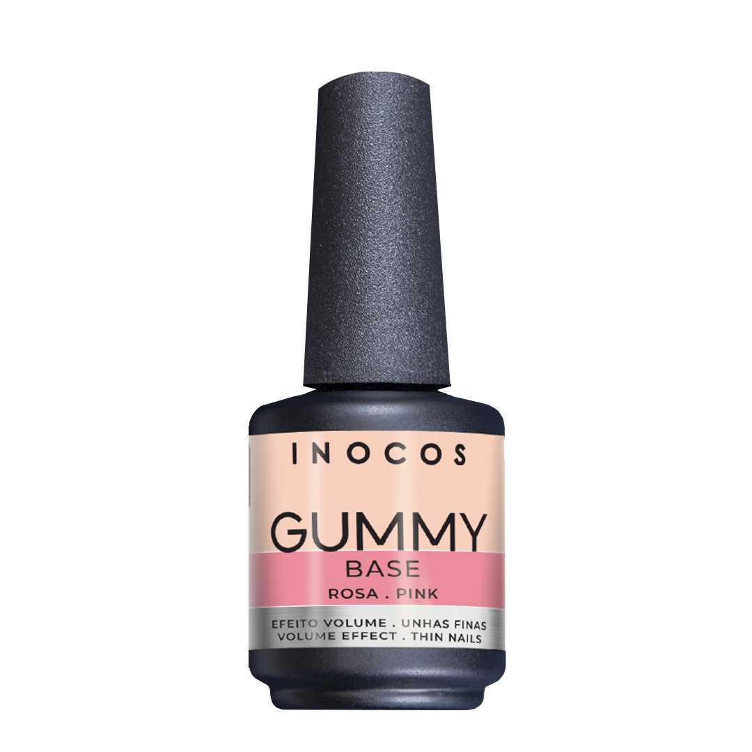 Inocos gummy base para unhas de gel rosa claro
