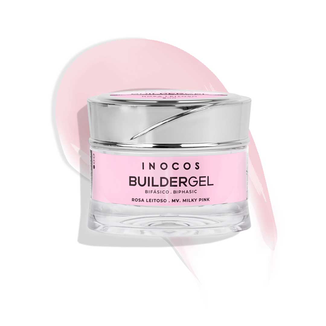Inocos gel construção de unhas de gel média viscosidade rosa leitoso