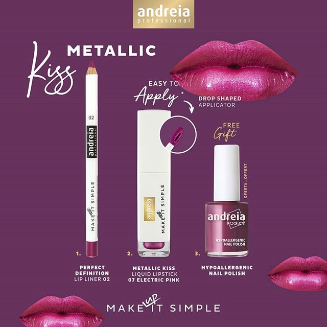 Andreia Makeup Kit Metallic Kiss