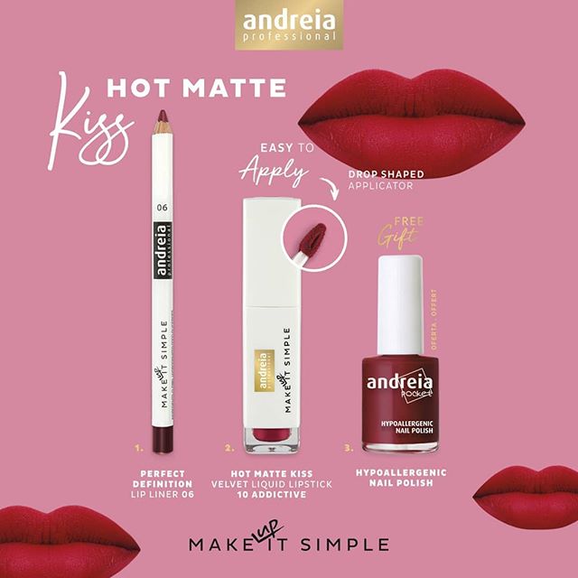 Andreia Makeup Kit Hot Matte Kiss