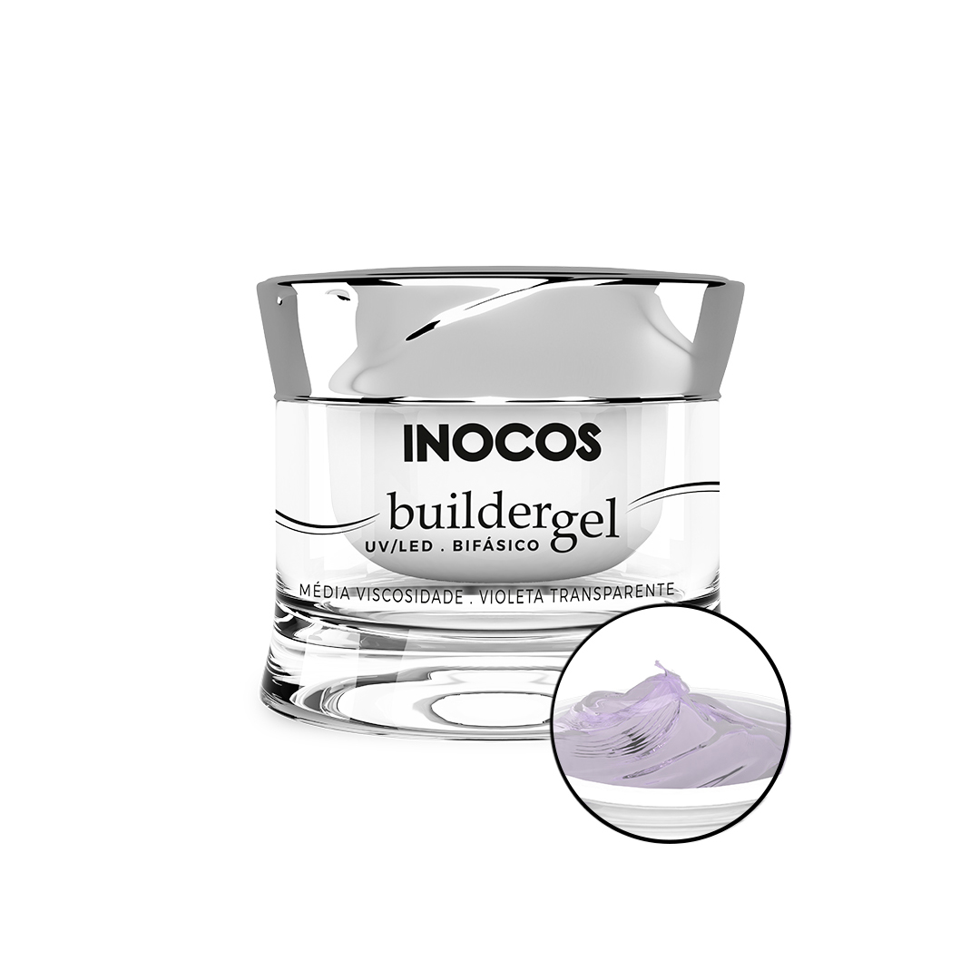 Inocos gel construção de unhas de gel média viscosidade transparente violeta