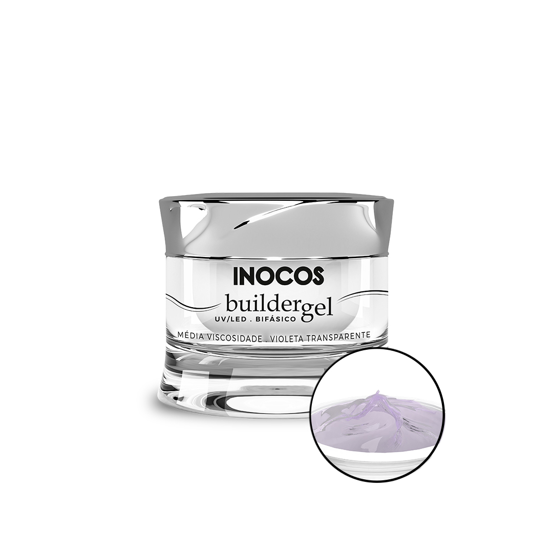 Inocos gel construção de unhas de gel média viscosidade transparente violeta