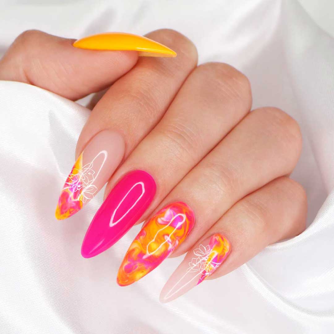 Inocos verniz blooming gel de unhas efeito aquarela