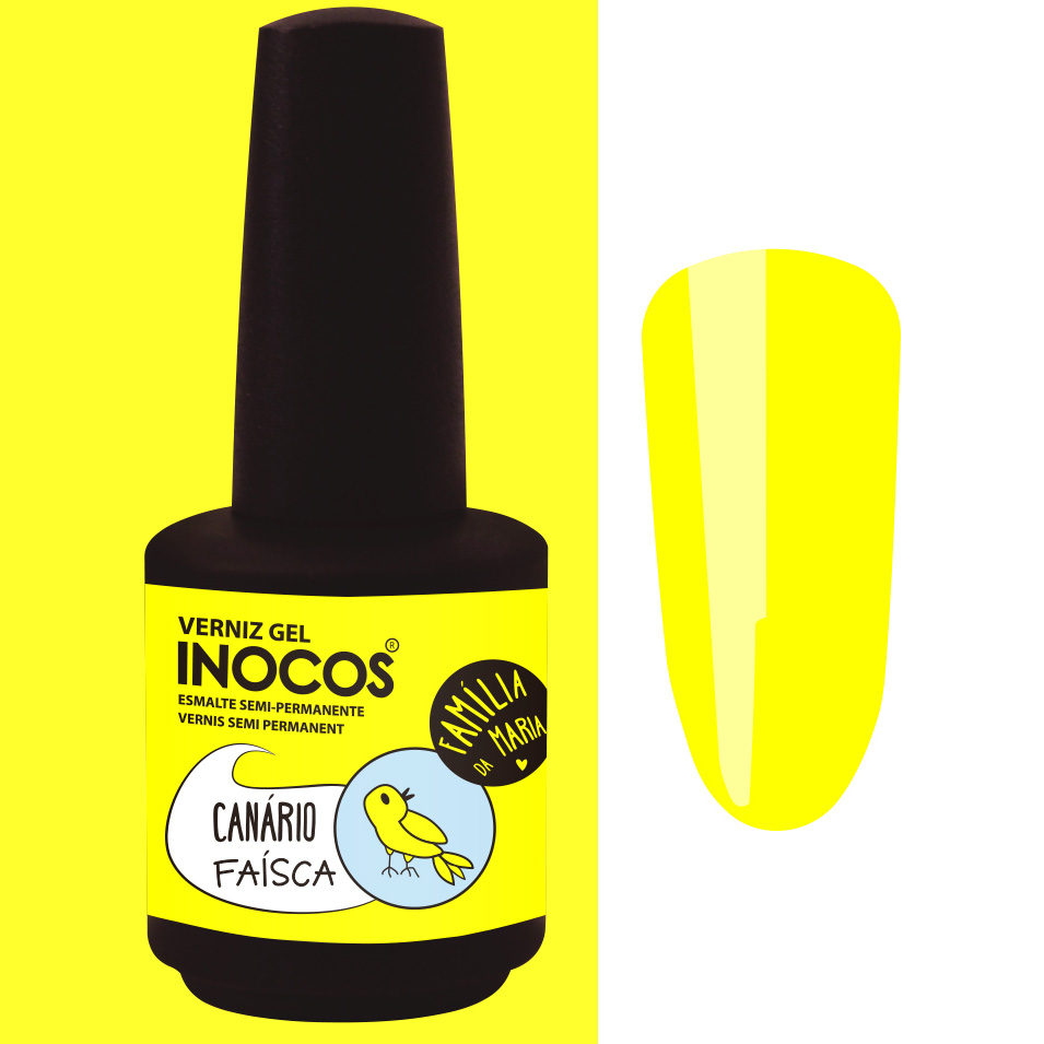 Inocos esmalte gel a família da maria - canário faísca