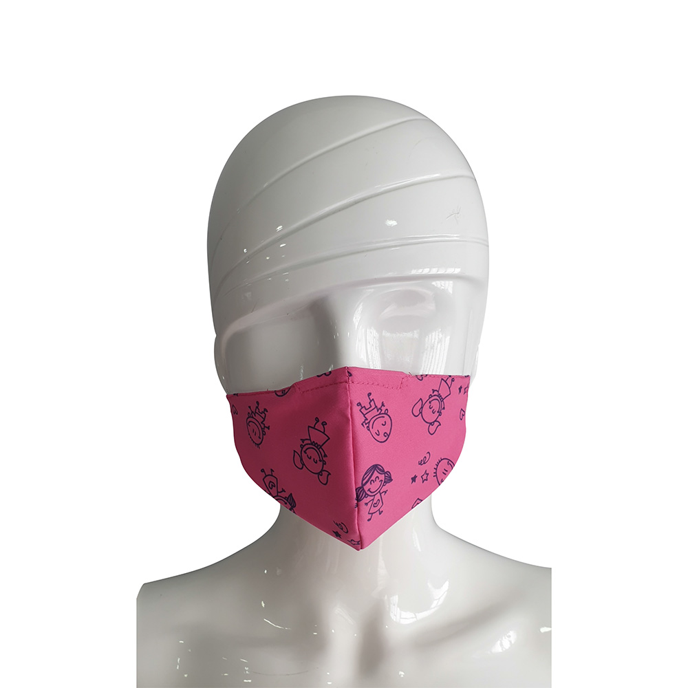 Real Natura máscara proteção lavável uso social - Rosa criança
