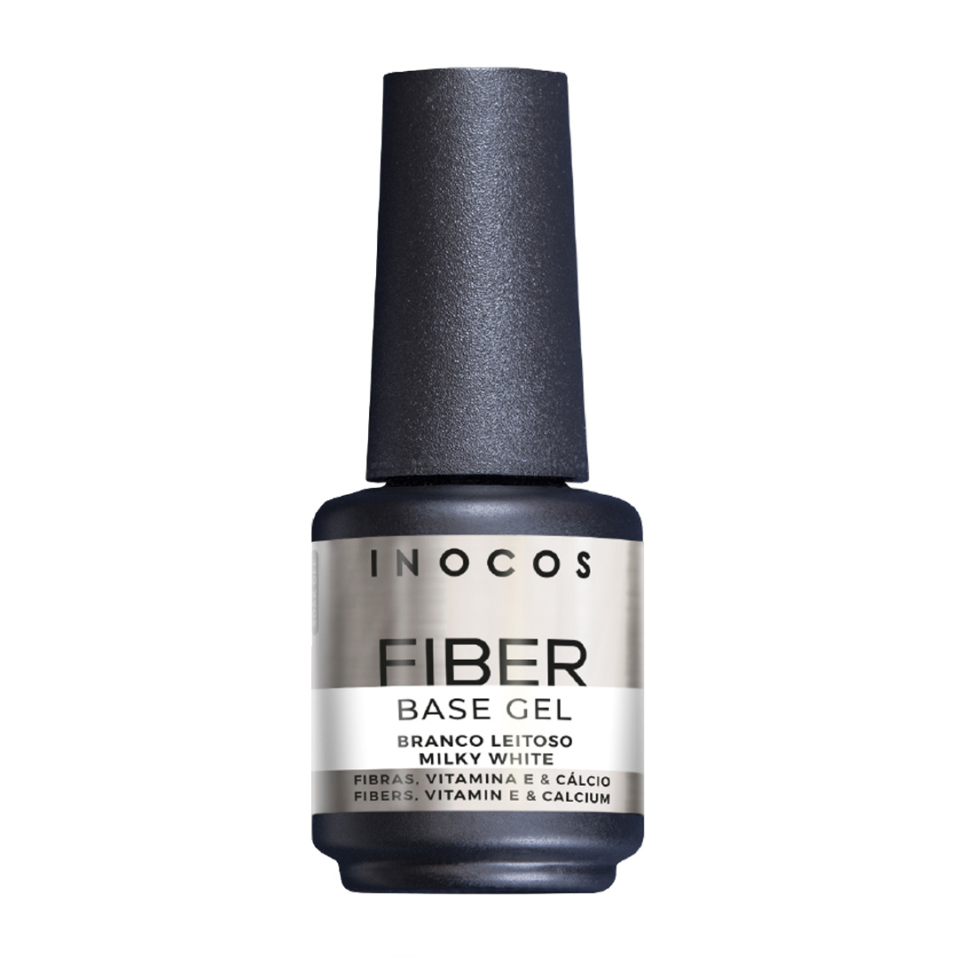 Inocos esmalte fiber gel base branco suave