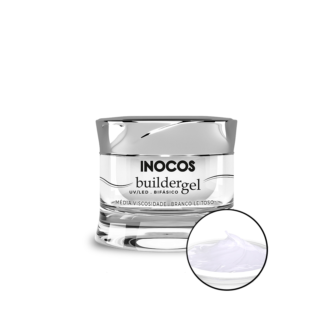 Inocos gel construção de unhas de gel média viscosidade branco ponta