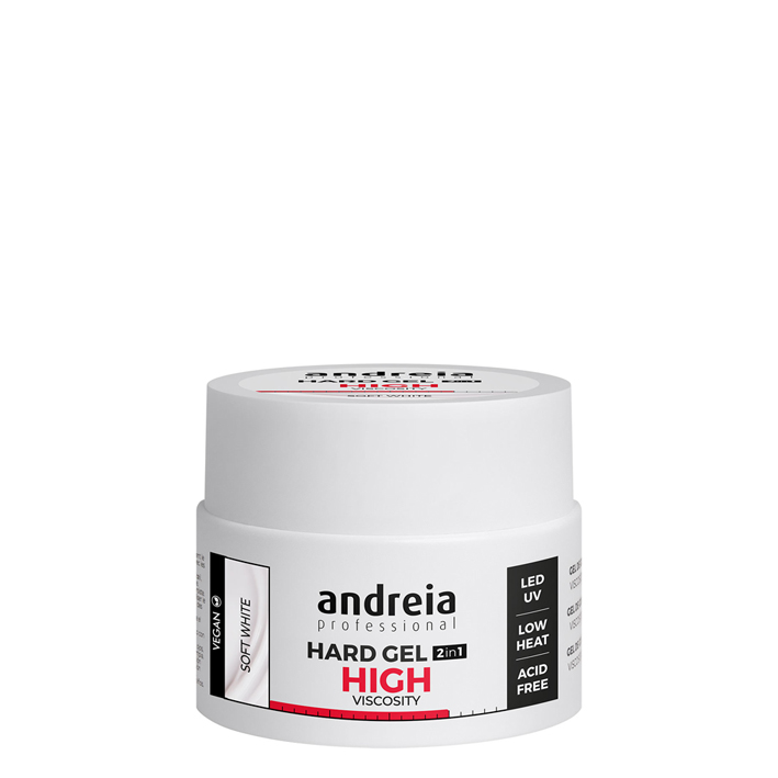 Andreia Hard gel de construcción alta viscosidad blanco suave