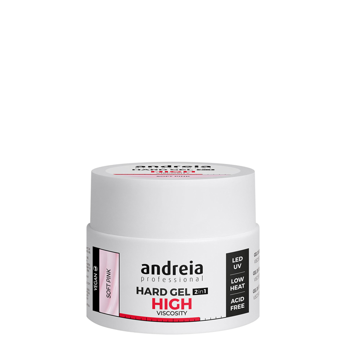 Andreia Hard gel de construcción alta viscosidad rosa suave