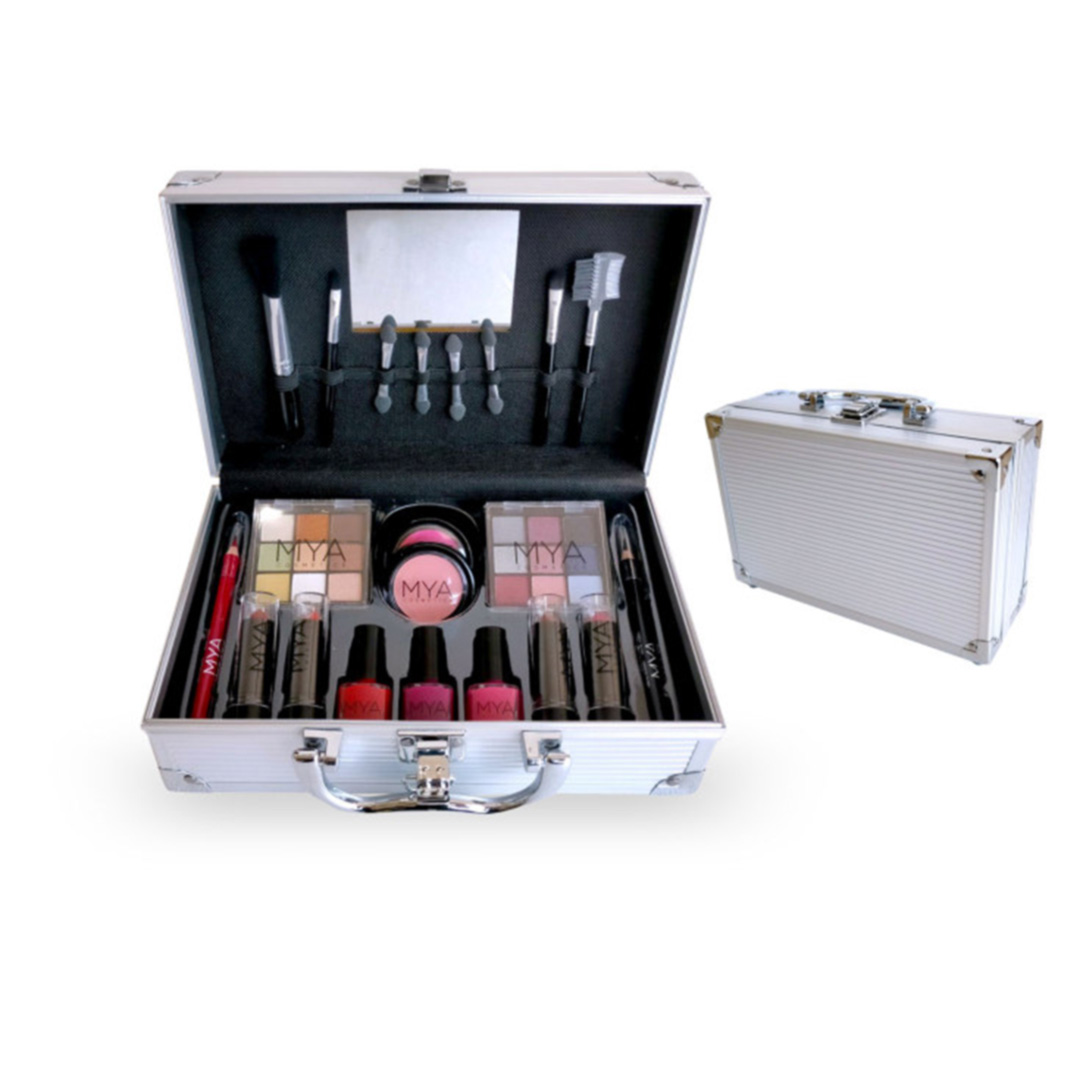 Mya makeup kit travel pequeno silver ref410003B