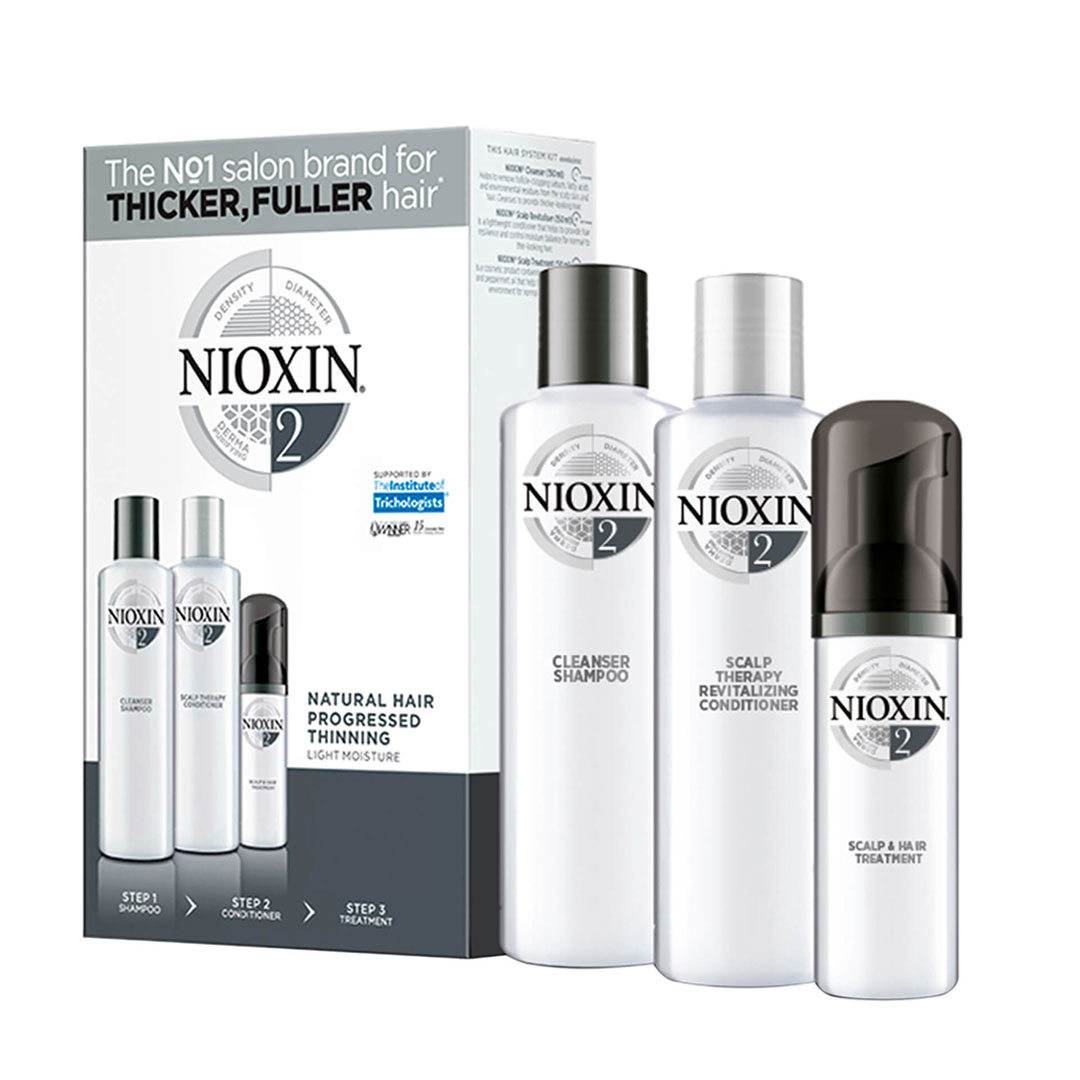 Nioxin Kit System 2 - cabelo natural com perda de densidade avançada (anti-queda)