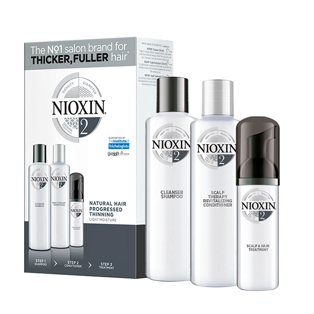 Nioxin Kit System 2- cabello natural con con pérdida de densidad avanzada (anti-caída)