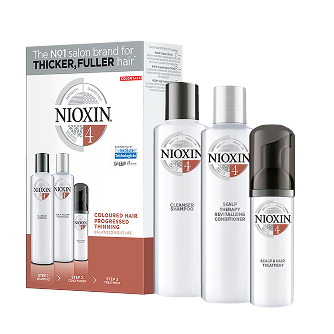 Nioxin Kit System 4 - cabelo pintado com perda de densidade avançada (anti-queda)