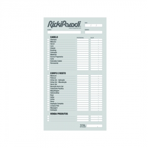 Rickiparodi livro de serviços cliente Ref.12356