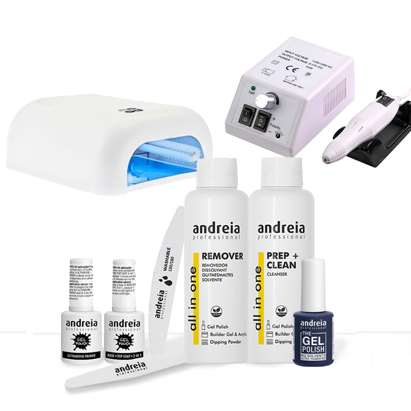 Andreia KitPro iniciação de verniz gel + UV + set de manicure