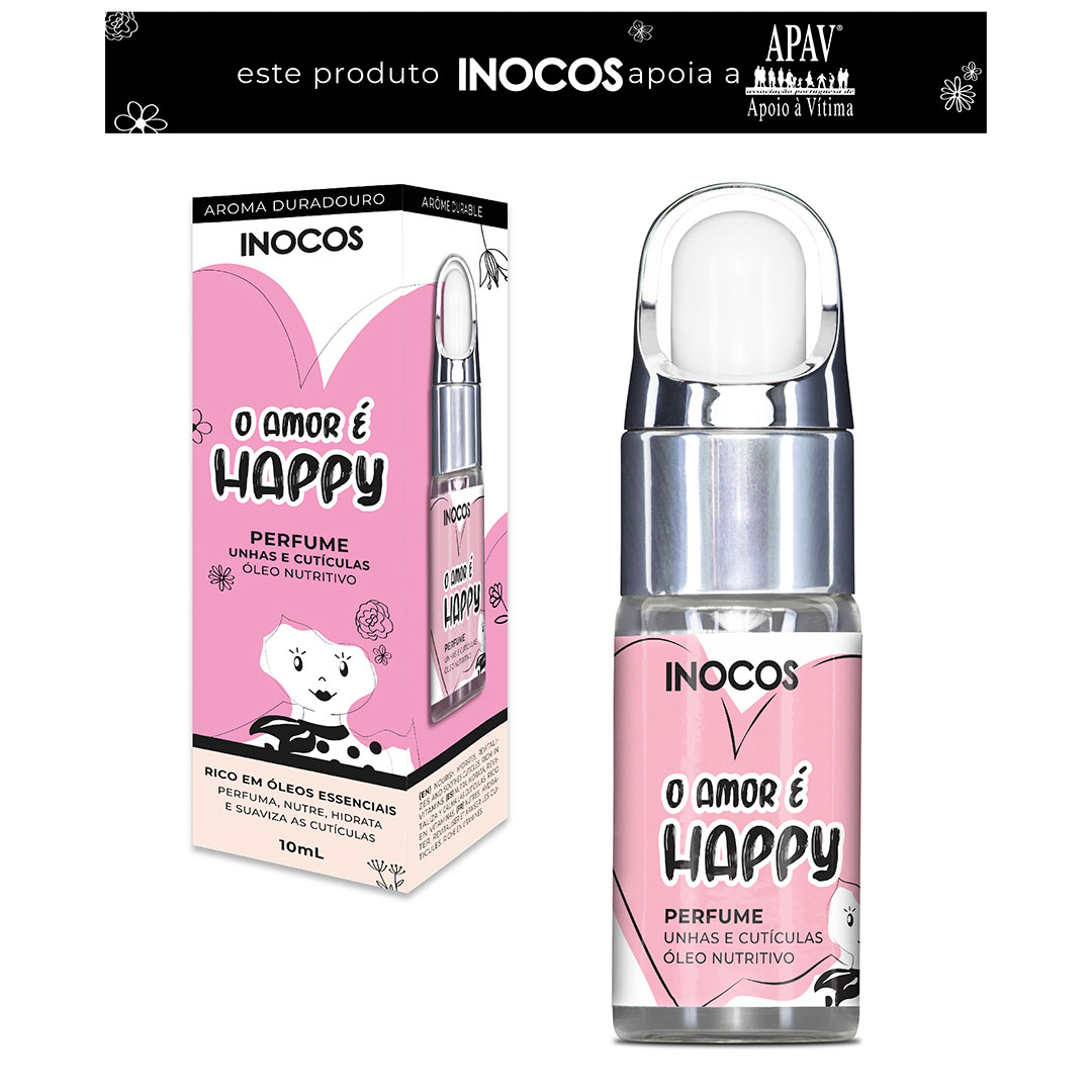 Inocos perfume de cutículas e unhas o amor é happy