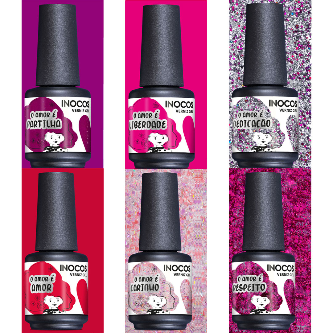 Inocos esmalte gel colección Amor é Amor