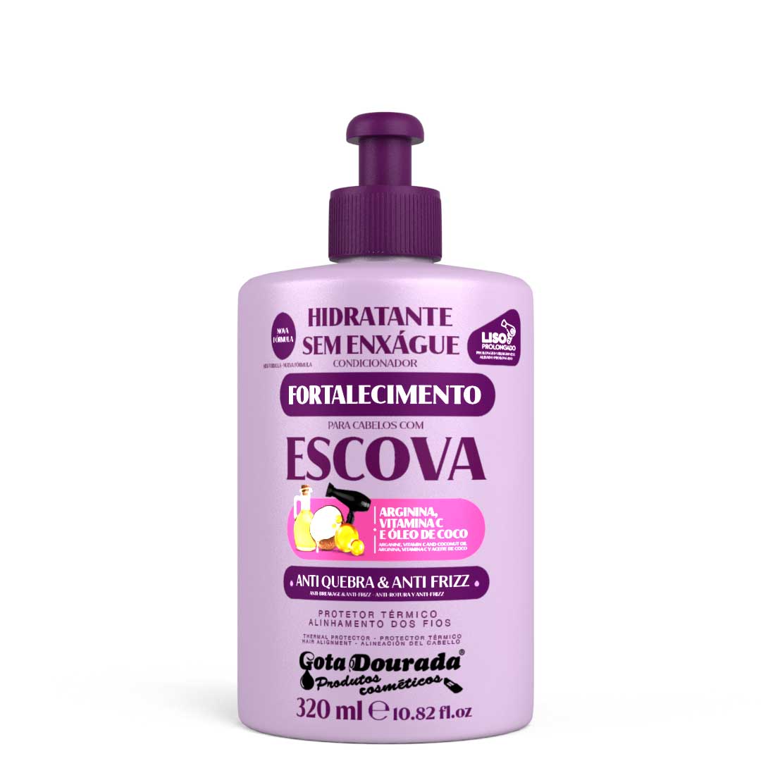 Gota Dourada Cabelo com Escova creme pentear
