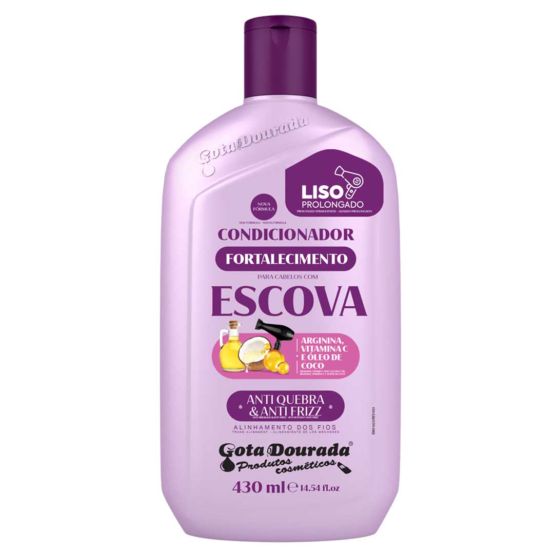 Gota Dourada Cabelo com Escova condicionador