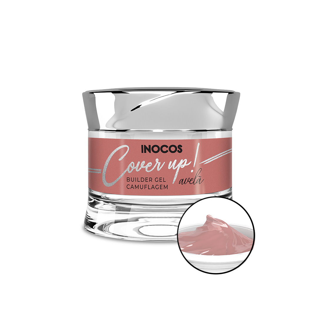 Inocos gel construção de unhas média viscosidade cover up avelã