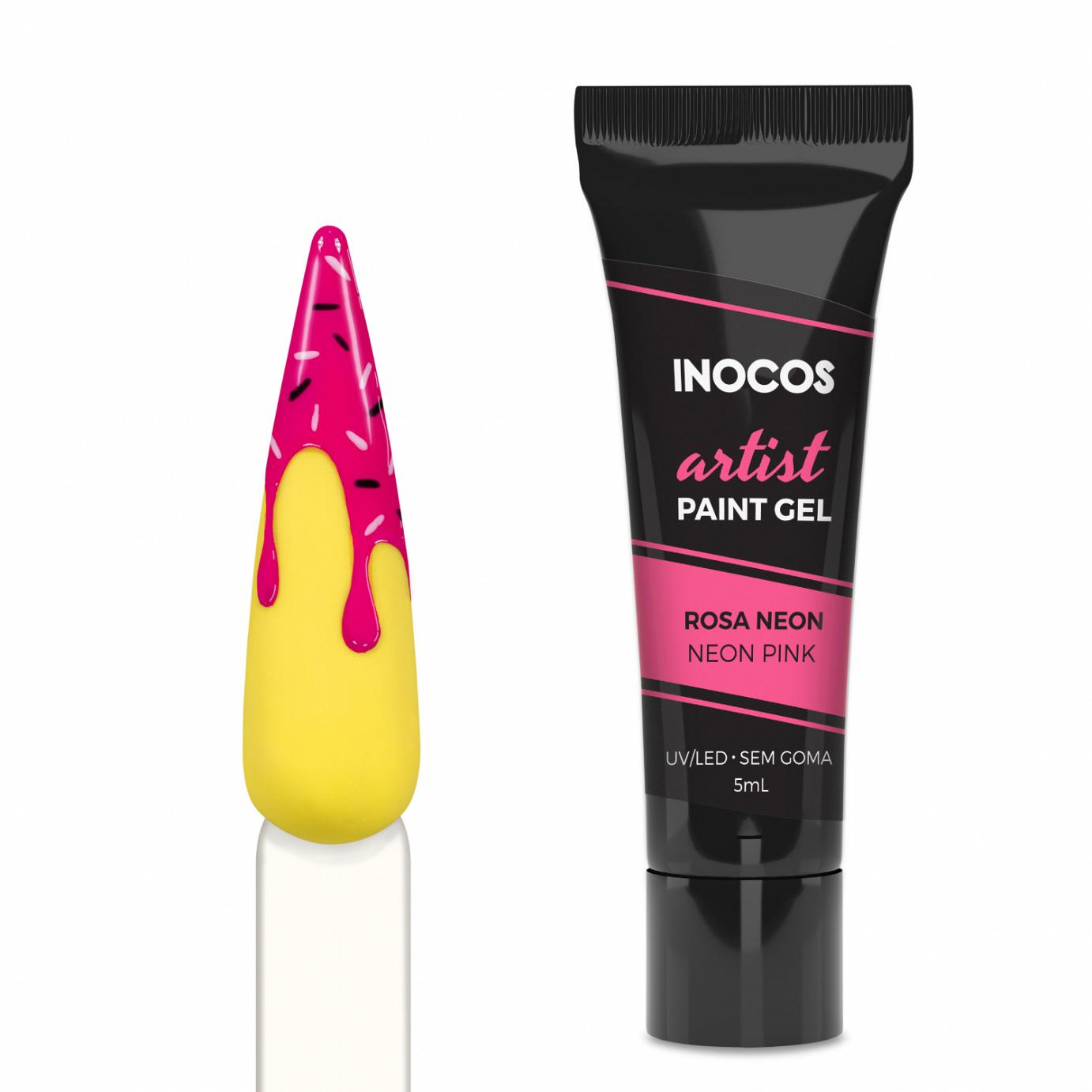 Inocos Artist Paint Gel de unhas pink neon