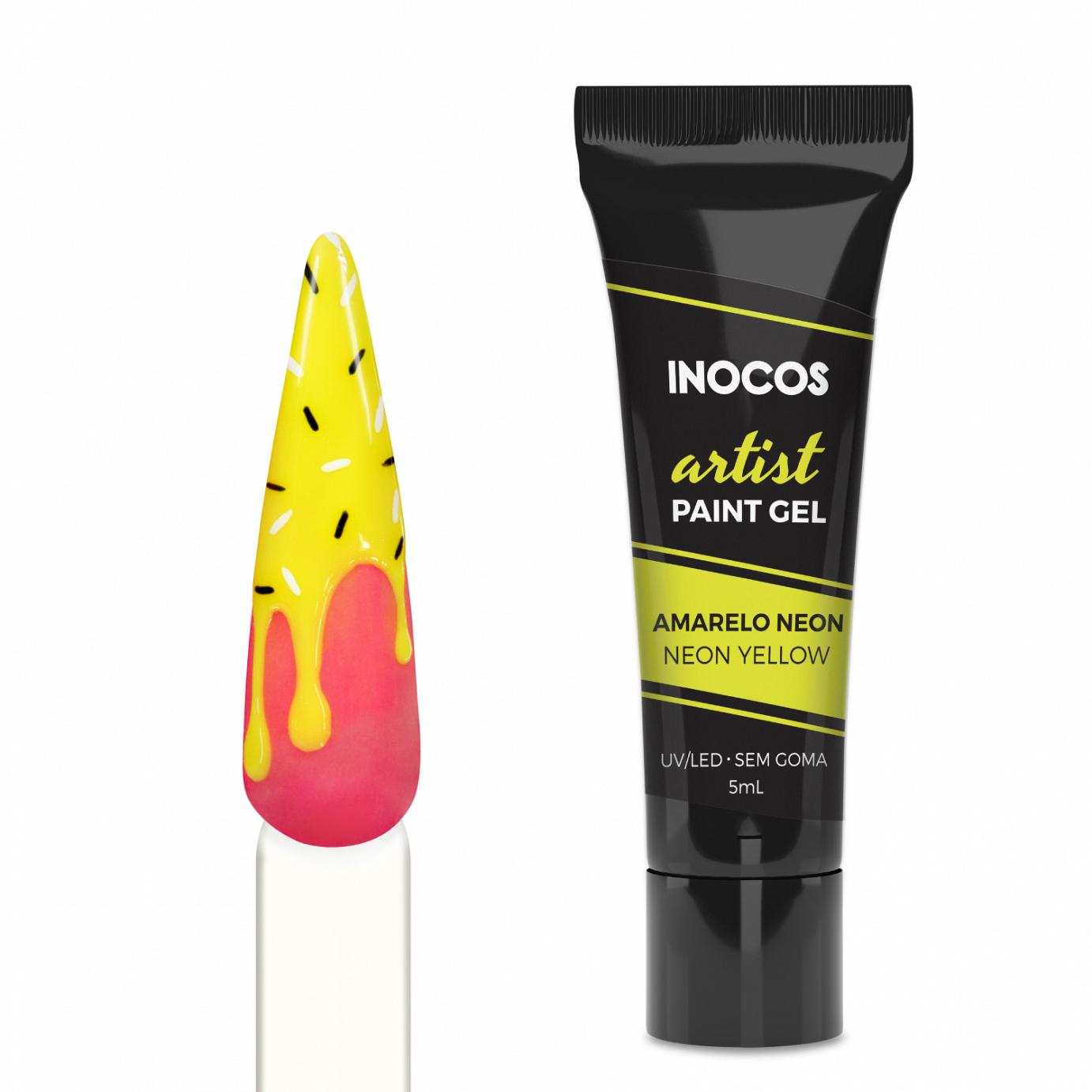 Inocos Artist Paint Gel de unhas yellow neon