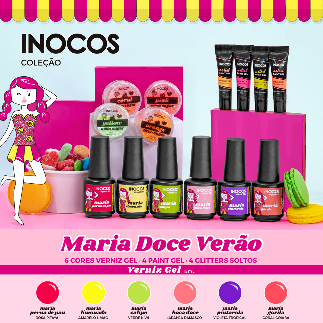 Inocos esmalte gel Colección Maria Doce Verão - Maria Limonada
