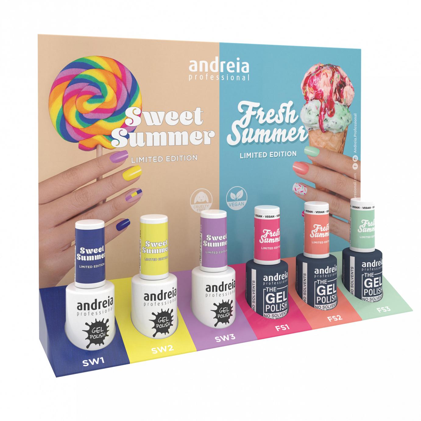 Andreia de veniz de unhas de gel coleção Fresh Summer & Sweet Summer