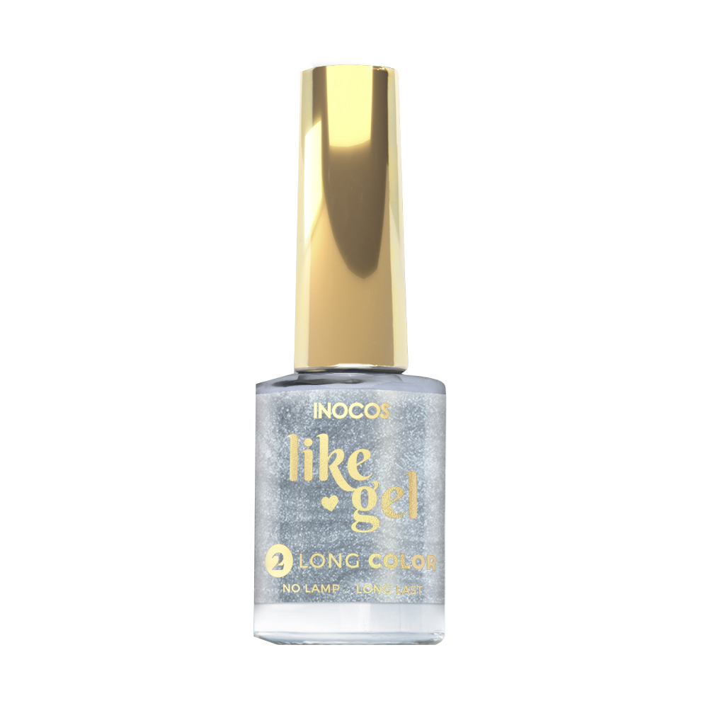 Inocos Like Gel verniz de unhas efeito gel 102 prata cromado