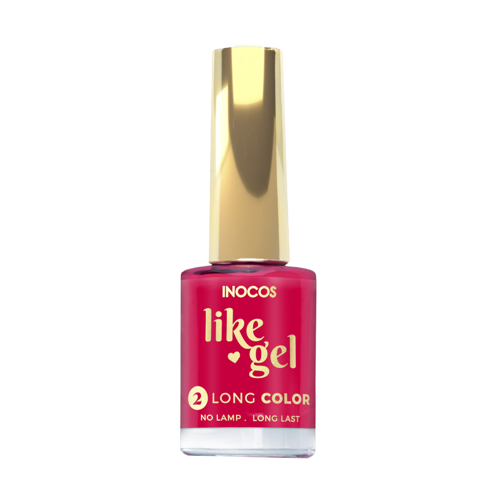 Inocos Like Gel verniz de unhas efeito gel 113 rosa framboesa