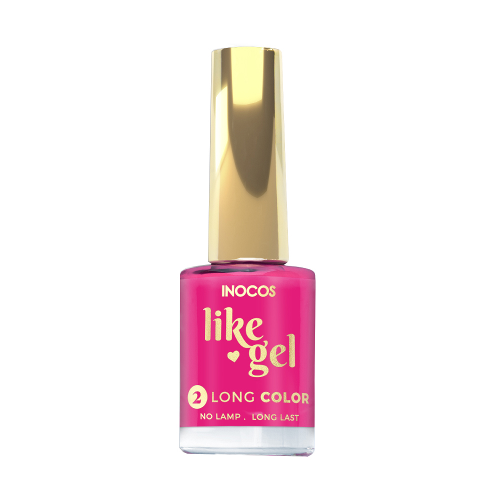 Inocos Like Gel verniz de unhas efeito gel 114 rosa néon