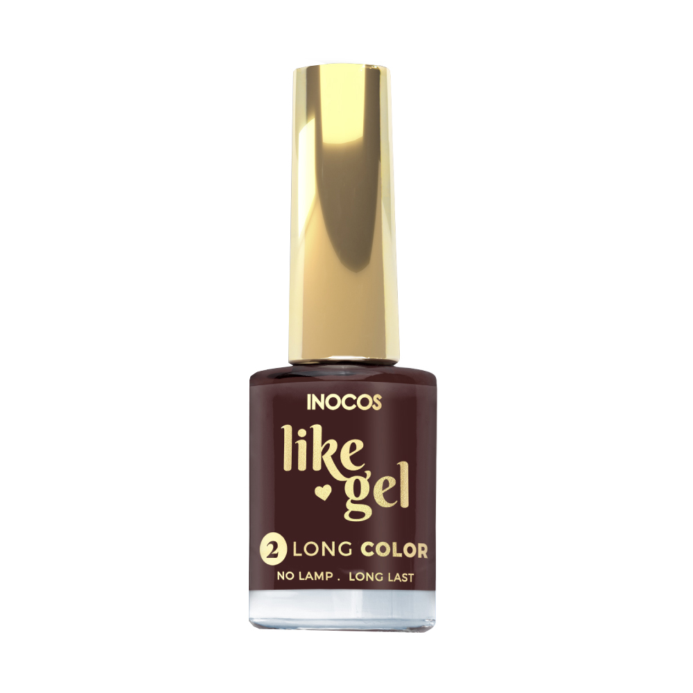 Inocos Like Gel verniz de unhas efeito gel 117 castanho roxo