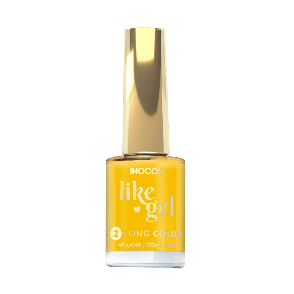 Inocos Like Gel verniz de unhas efeito gel 118 amarelo vivo