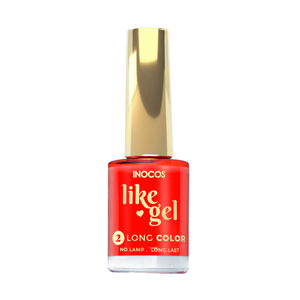 Inocos Like Gel esmalte de uñas efecto gel 119 naranja brillante