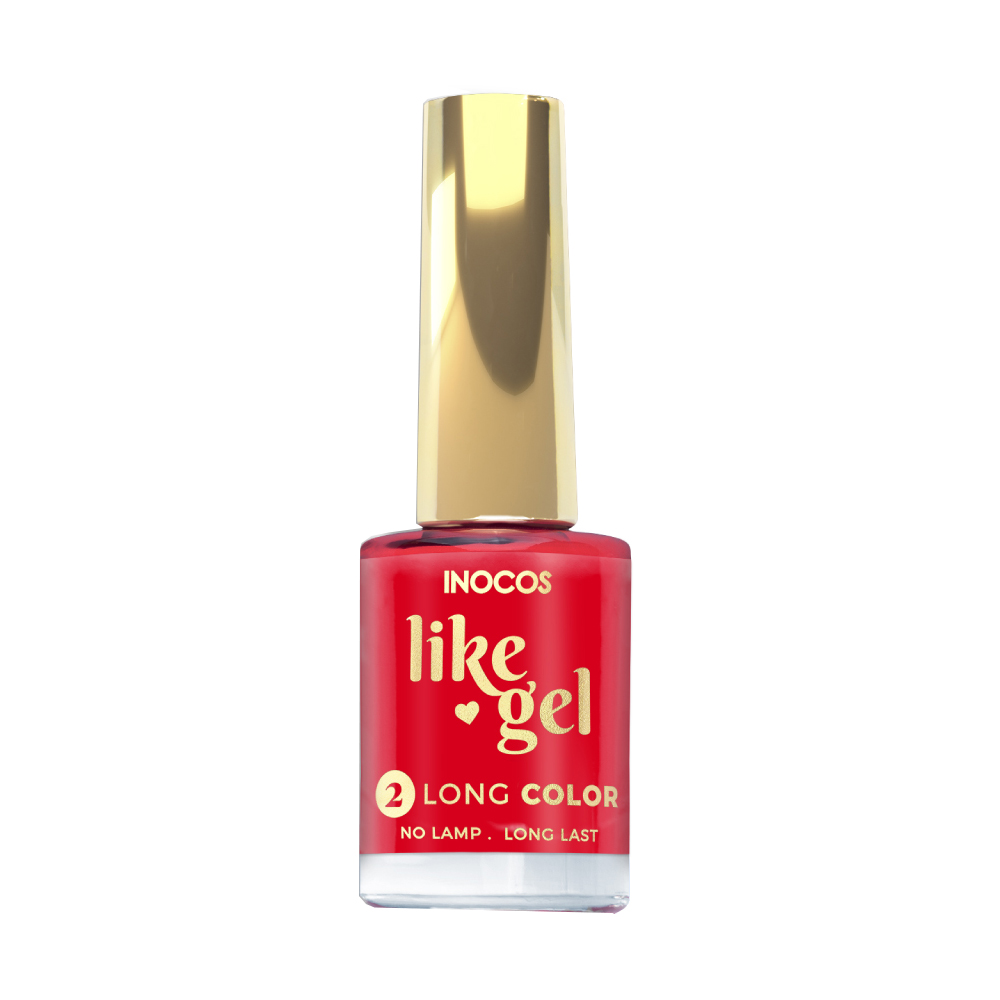 Inocos Like Gel verniz de unhas efeito gel 120 vermelho fogo