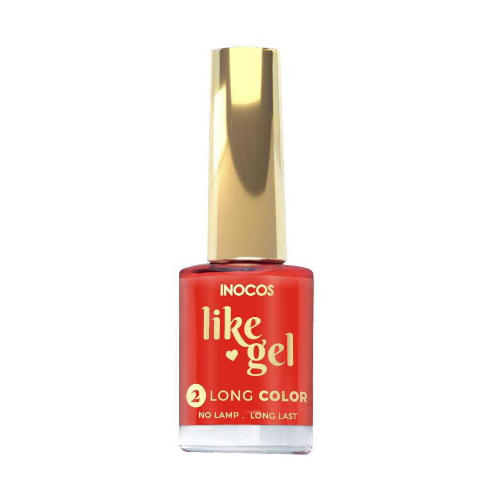 Inocos Like Gel esmalte de uñas efecto gel 123 rojo coral