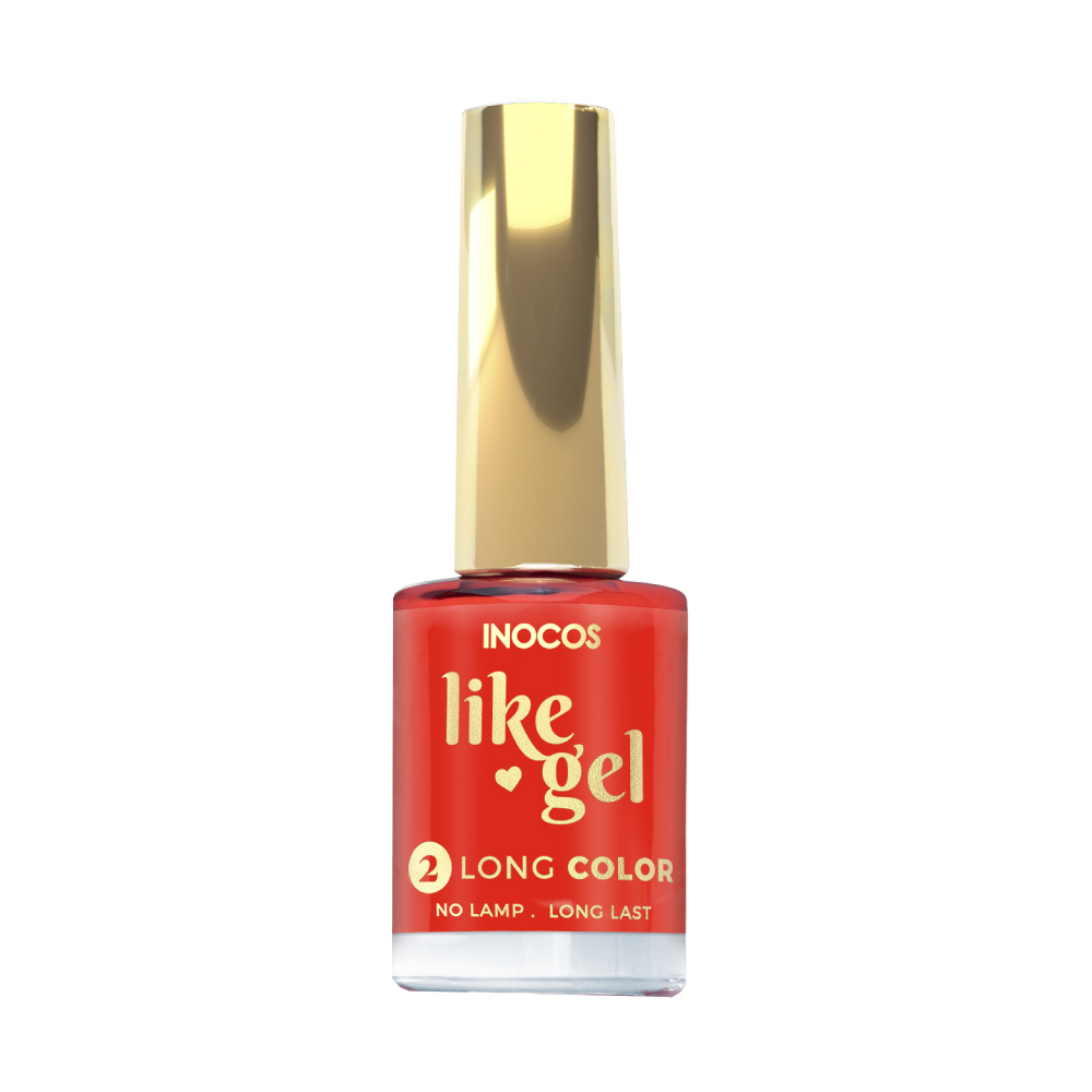 Inocos Like Gel verniz de unhas efeito gel 123 vermelho coral