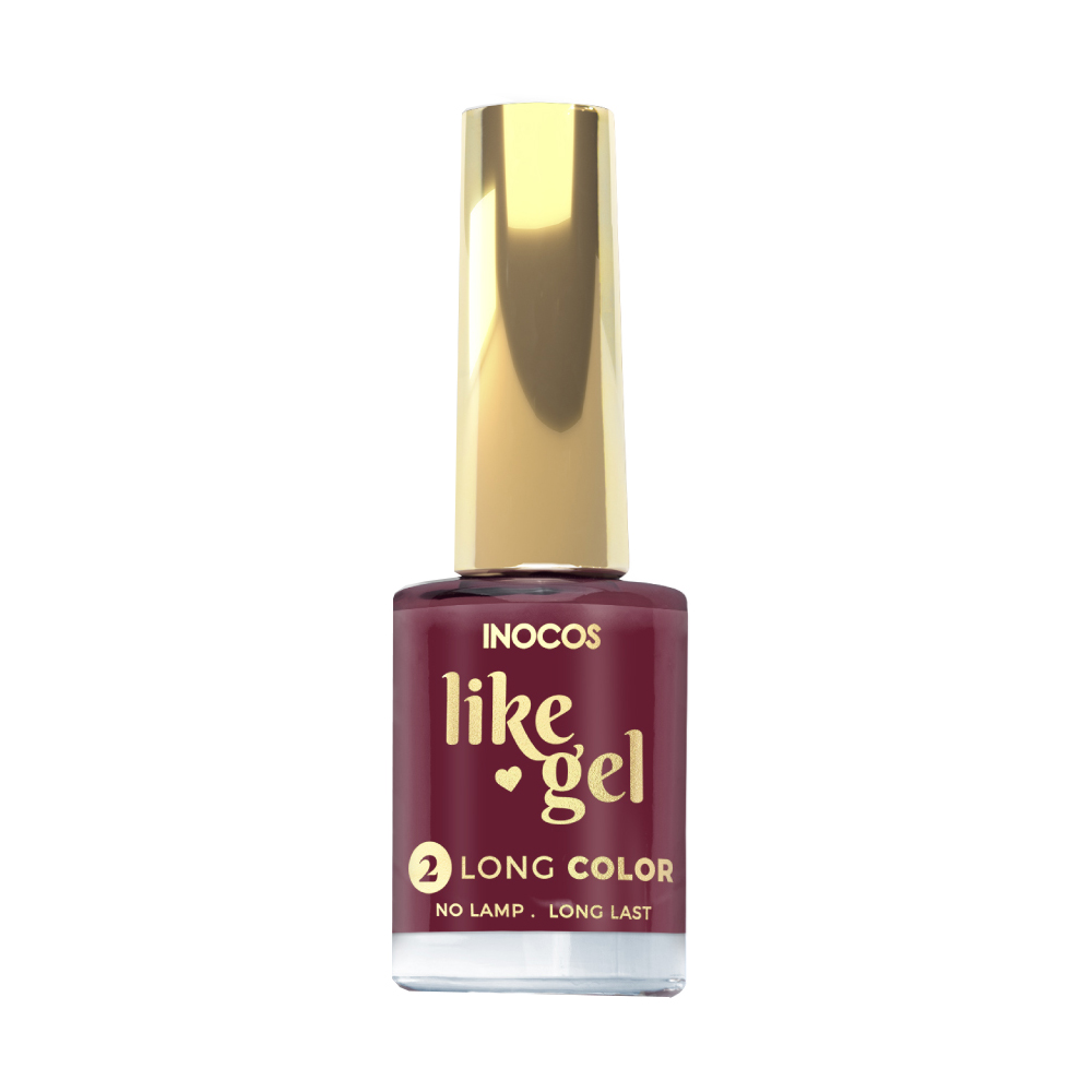 Inocos Like Gel esmalte de uñas efecto gel 126 rojo burdeos