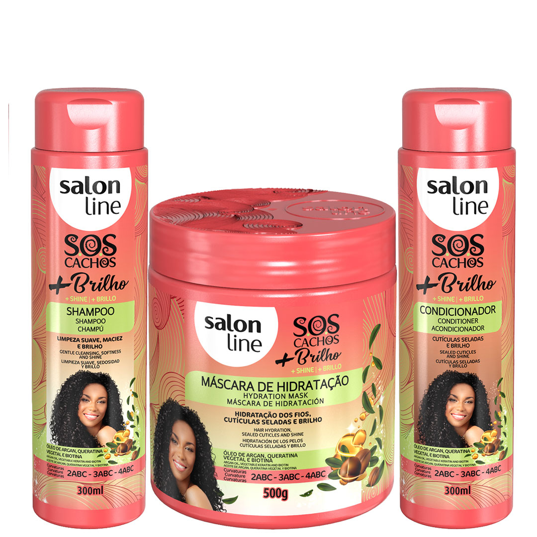 Salon Line S.O.S Champú +Brillo Para Cabello Rizado