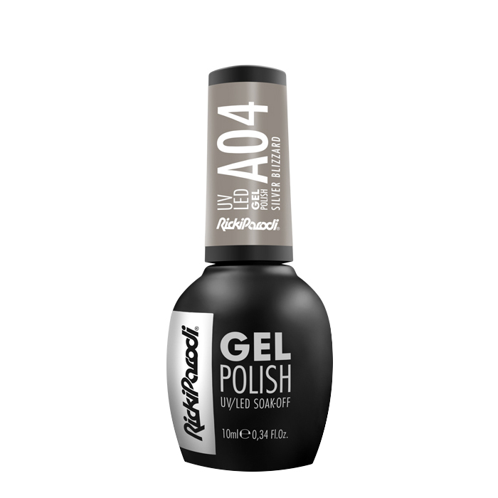 Rickiparodi verniz de unhas de gel A04 Silver Blizzard