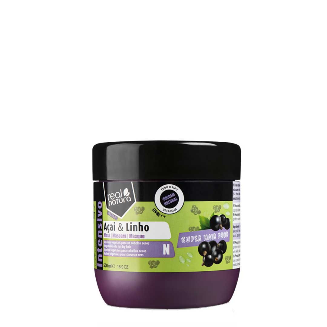 Real Natura Super Hair Food máscara sem sal açaí e inho