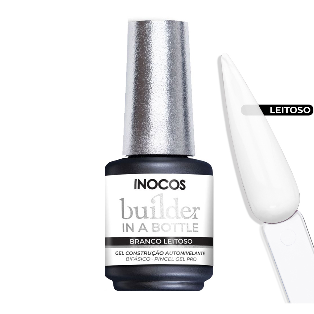 Inocos Builder in a Bottle gel de construción de uñas blanco suave