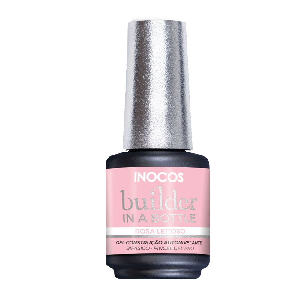 Inocos Builder in a Bottle gel de construção de unhas rosa leitoso