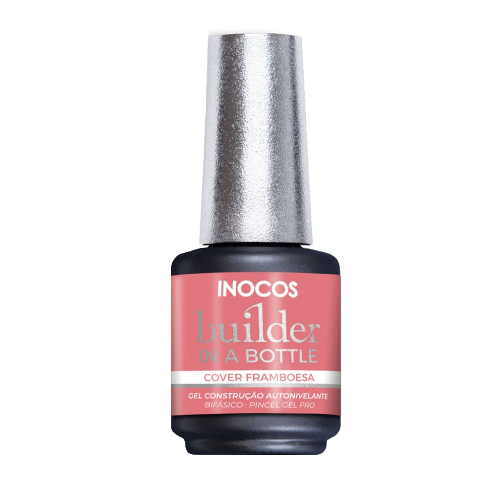 Inocos Builder in a Bottle gel de construção de unhas cover framboesa