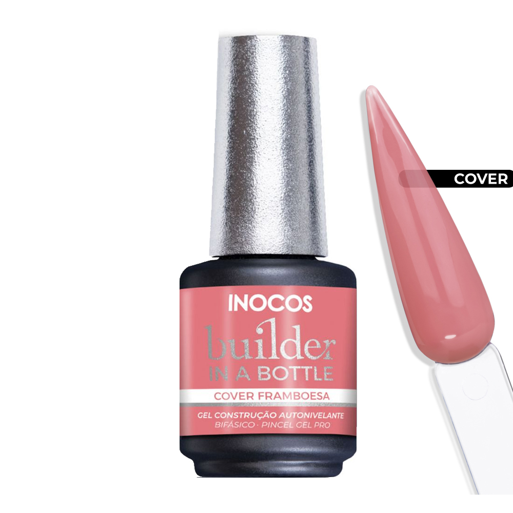 Inocos Builder in a Bottle gel de construção de unhas cover framboesa