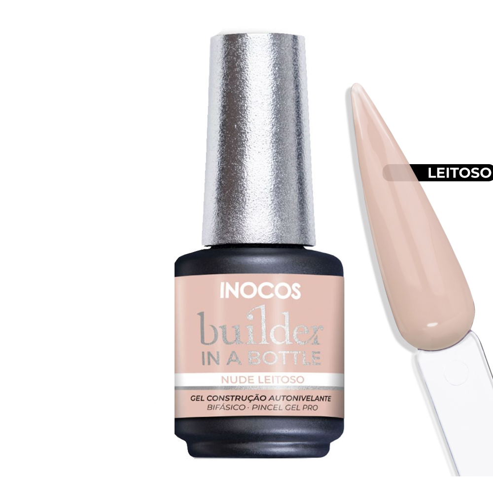 Inocos Builder in a Bottle gel de construção de unhas nude leitoso