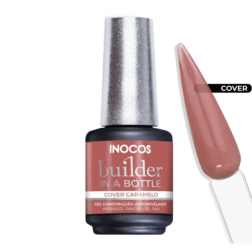 Inocos Builder in a Bottle gel de construção de unhas cover caramelo